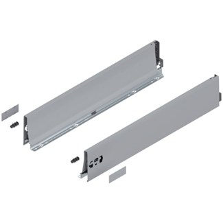 Blum ladezijkant set R+L voor TANDEMBOX Antaro  Hoogte K, incl. afdekkappen  NL: 600 mm  Kleur: Grijs Metallic