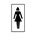 Brady informatie sticker - figuur: vrouw/dame - 800264
