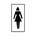 Brady informatie sticker -  figuur: vrouw/dame     - 800264