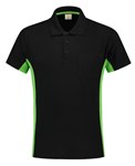 Tricorp Workwear 202002 Bi-Color unisex poloshirt Zwart Limegroen M