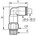 Legris - Inschroefkoppeling verhoogd - haaks - 8 mm x 1/4" - BSPT -  3129 08 13