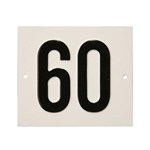 Besbo huisnummerplaat - Nr. 60 - aluminium