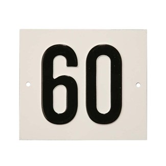 Besbo huisnummerplaat - Nr. 60 - aluminium