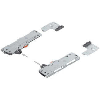 blum TIP-ON BLUMOTION SET eenheid L+R, 35-70kg voor LBX en 60kg voor  MOV, NL 350-750mm, inclusief meenemers en koppelstuk voor synchronisering Kleur: zwart