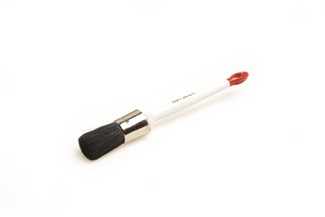 ANZA plastieke verfkwast  - witte steel met rode punt - maat 12 - Ø 23 mm