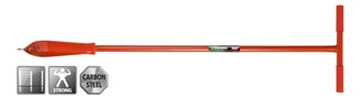 Polet spiraal grondboor met T handvat - ø120 mm x 125 cm