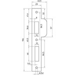 Nemef sluitplaat tbv tonrolslot - 689 - korte lip