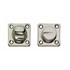 Intersteel toilet-/badkamersluiting met vierkant rozet - 37x37 mm - nikkel