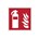 Brady info.sticker F001 vierk10 rood/wit brandblusapp.