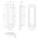 Intersteel schuifdeurkom - rechthoekig - 170x50 mm - blind - RVS