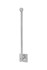Dauby toiletrolhouder enkel - Pure Plus Square - mat wit brons - 350 mm - links