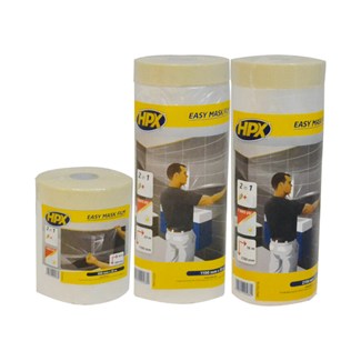 HPX Easy Mask transparante folie met tape - 2700mm x 16m