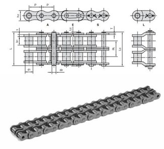 Donghua - Rollenketting - SBSR - Duplex - 1.1/4" - ANSI - 100-2
