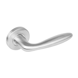 Intersteel deurkruk met rozet - Jupiter - RVS geborsteld