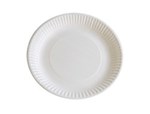 Bord wit karton coated - 18 cm - pak 100 st