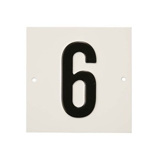 Besbo huisnummerplaat - Nr. 6 - aluminium