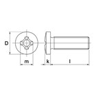 Metaalschroef ck-kruis 7985 - m 6 x 25 - zn