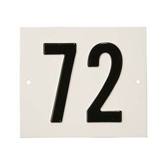 Besbo huisnummerplaat - Nr. 72 - aluminium
