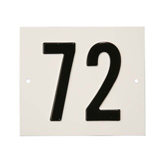 Besbo huisnummerplaat - Nr. 72 - aluminium