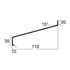 Roval Rococo waterslagprofiel - 110 mm - 2 m - aluminium - wit RAL 9001