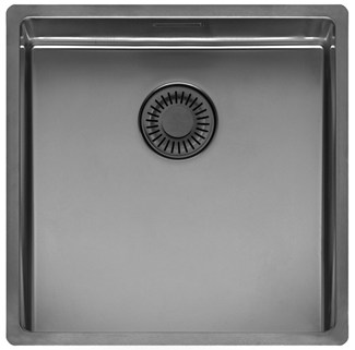 Reginox New York 4040 R10 vlak+onderbouw Comfort spoelbak - Gun Metal