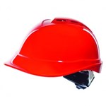 Opsial veiligheidshelm - V-Pro - 4-puntssluiting - geventileerd - rood 