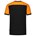 Tricorp 102006 T-shirt bicolor Naden - zwart/oranje - maat M