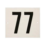 Besbo huisnummerplaat - Nr. 77 - aluminium