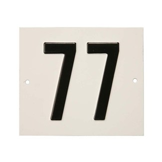 Besbo huisnummerplaat - Nr. 77 - aluminium