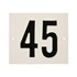 Besbo huisnummerplaat - Nr. 45 - aluminium