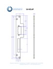 OC losse voorplaat - met dagschootgeleiding - voor houten kozijnen - RVS - t.b.v. 161G/361G