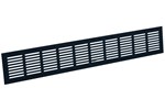Nedco op-/inbouw plintrooster - 600x100mm - zwart - aluminium