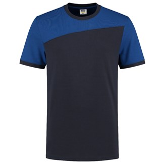 Tricorp 102006 T-shirt bicolor Naden - marine blauw/koningsblauw - maat L