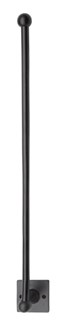Dauby toiletrolhouder enkel - Pure Plus Square - verouderd ijzer zwart - 350 mm - rechts