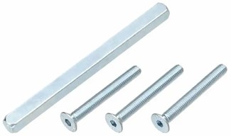 HMB bevestigingsset t.b.v. veiligheidsbeslag kruk/kruk deurdikte 40-43mm