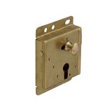 Nemef messing opleg dagschootslot - doornmaat 43 mm - 1640K/5 - voor PC - knop binnen - draairichting 1 = DIN Ls