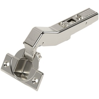 blum CLIP top scharnier onder hoek van +45° type II opdek met stalen schroeftop zonder veer Kleur: vernikkeld