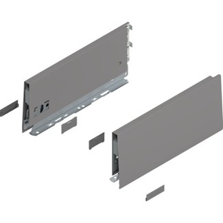 Blum MERIVOBOX zijkant K-hoogte, R+L, 300mm Kleur: indium grijs