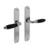 Intersteel deurkruk op schild - Courgette - blind - ovaal - mat chroom