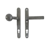 Dauby veiligheidsbeslag knop/kruk - Pure TOP + PH1930 - ruw metaal - profielcilinder 92 mm