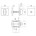 Intersteel toilet-/badkamersluiting met rozet - 50x50x10 mm - mat zwart
