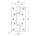 P+E Twin Line projectscharnier - hout/hout - 160mm - RVS geborsteld