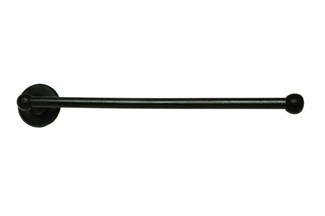 Dauby toiletrolhouder enkel - Pure Plus - verouderd ijzer zwart - 350 mm - rechts