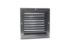 Nedco vaste lamellen gevelrooster - vierkant - 200x200mm - antraciet - aluminium