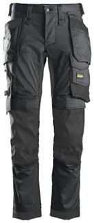 Snickers Workwear 6241 Stretch Werkbroek met holsterzakken grijs/zwart - maat 44