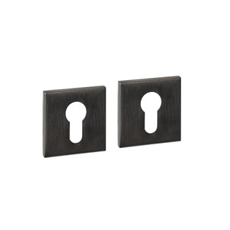Intersteel Cilinderrozetten verdekt 53x53x6mm PVD Antraciet
