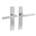 Intersteel deurkruk met schild - Hoek 90° - blind - rechthoekig - RVS geborsteld