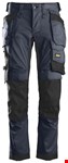 Snickers Workwear 6241 Stretch Werkbroek met holsterzakken blauw/zwart - maat 62