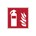 Brady info.sticker F001 vierk10 rood/wit brandblusapp.