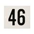 Besbo huisnummerplaat - Nr. 46 - aluminium